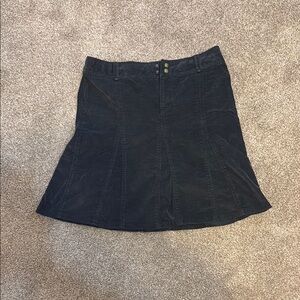 Classic Black Corduroy Skirt